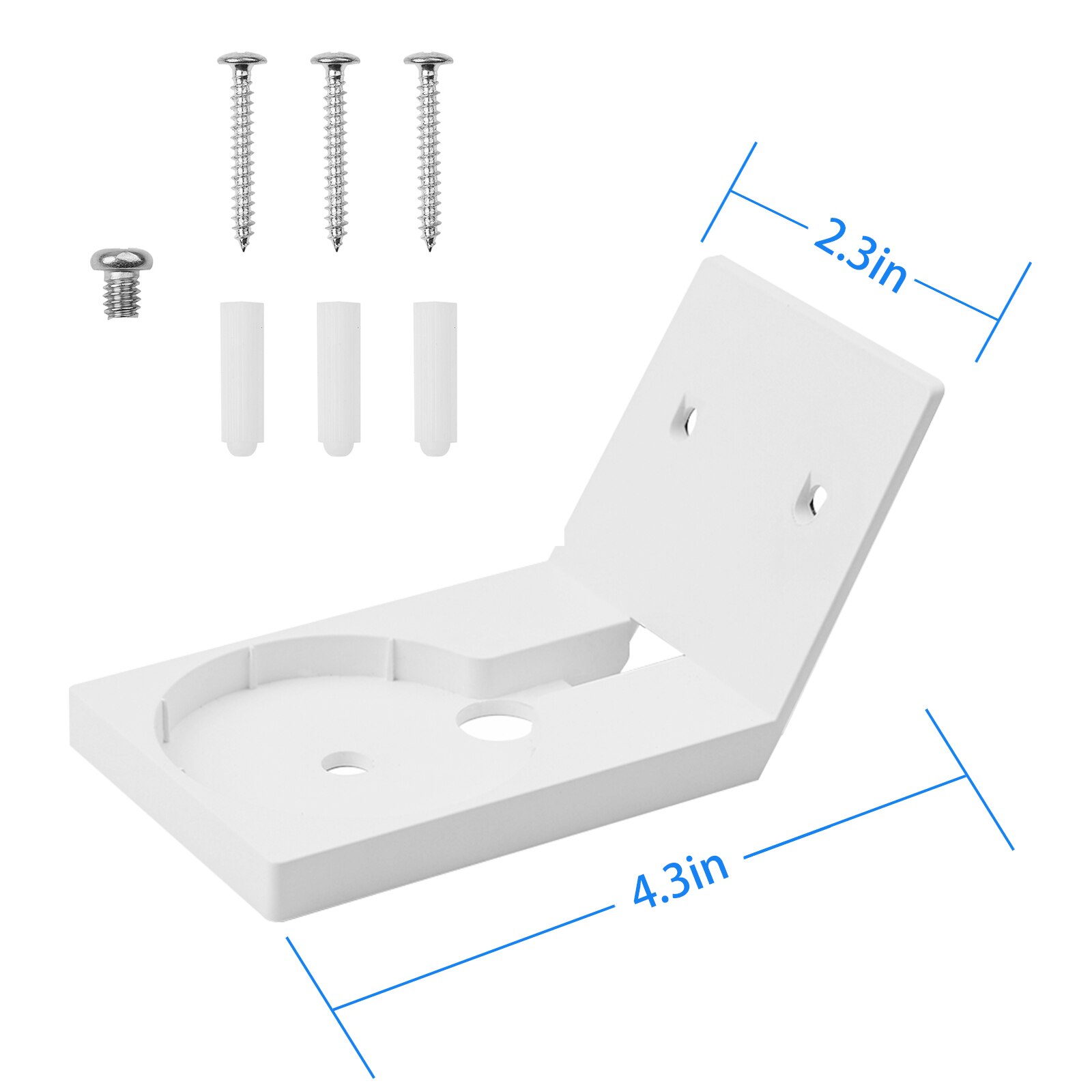 Screwless Tilted Wall Mount Kit Replacement for Wyze Cam Pan Camera Holder Strong Adhesive Mount Full Tilt & Pan Function