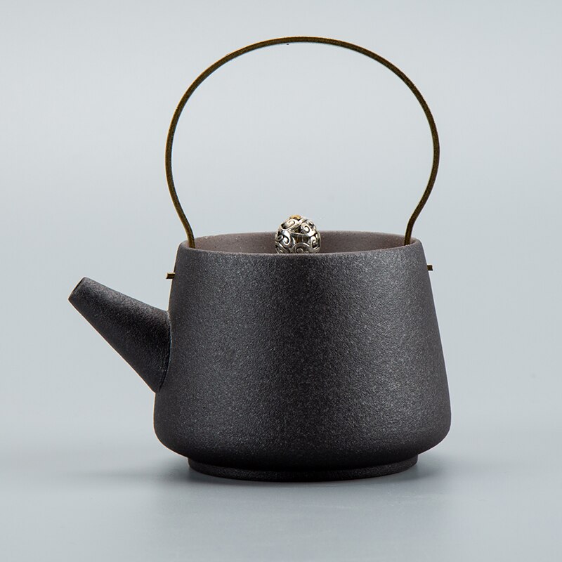 Zwart Aardewerk Japanse Water Ketel Fornuis Top Huishoudelijke Thermos Vintage Theepot Brouwen Wasserkocher Keukengerei AH50WK: Style 7