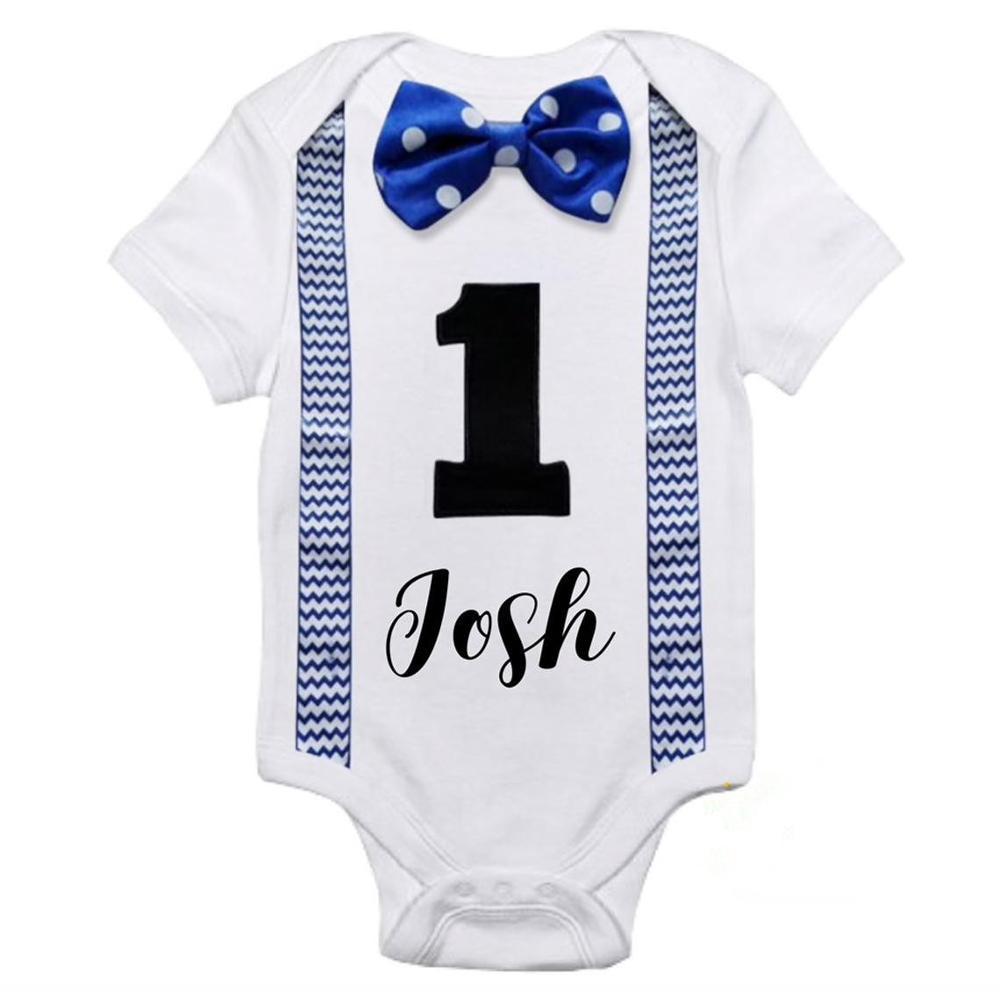 Personalise Boys 1st First Birthday Romper 1st birthday bodysuit Childrens Kids birthday vest Boys 1 Age Size Cake Smash 'one': Custom Style 1 / Tell us kid age