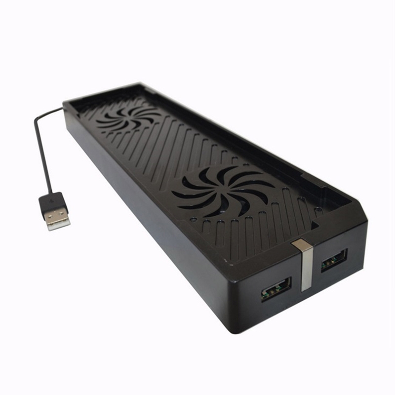 Portable Vertical Stand Cooling Fan for Xbox One S Non-slip Vertical Dock Holder for Xbox One S Game Console Game Black