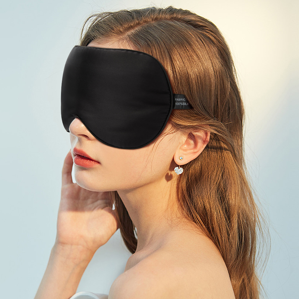 Mascarilla para dormir de seda de morera 100% Natural, parches suaves para los ojos, venda suave, mascarilla suave para los ojos, parche para cubrir los ojos, vendaje cómodo