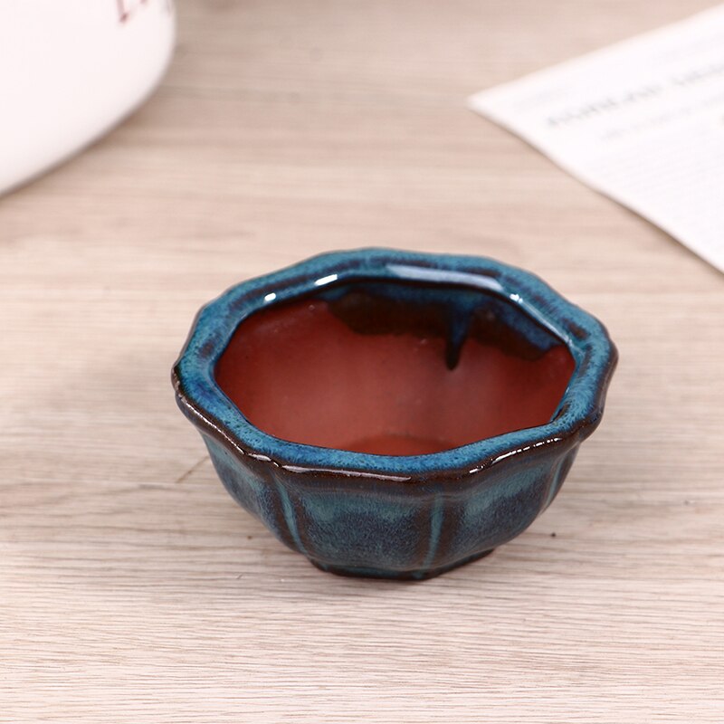 1PC 7.5*3.5cm Bonsai Bonsai Pots Pots Breathable Stoneware With Holes