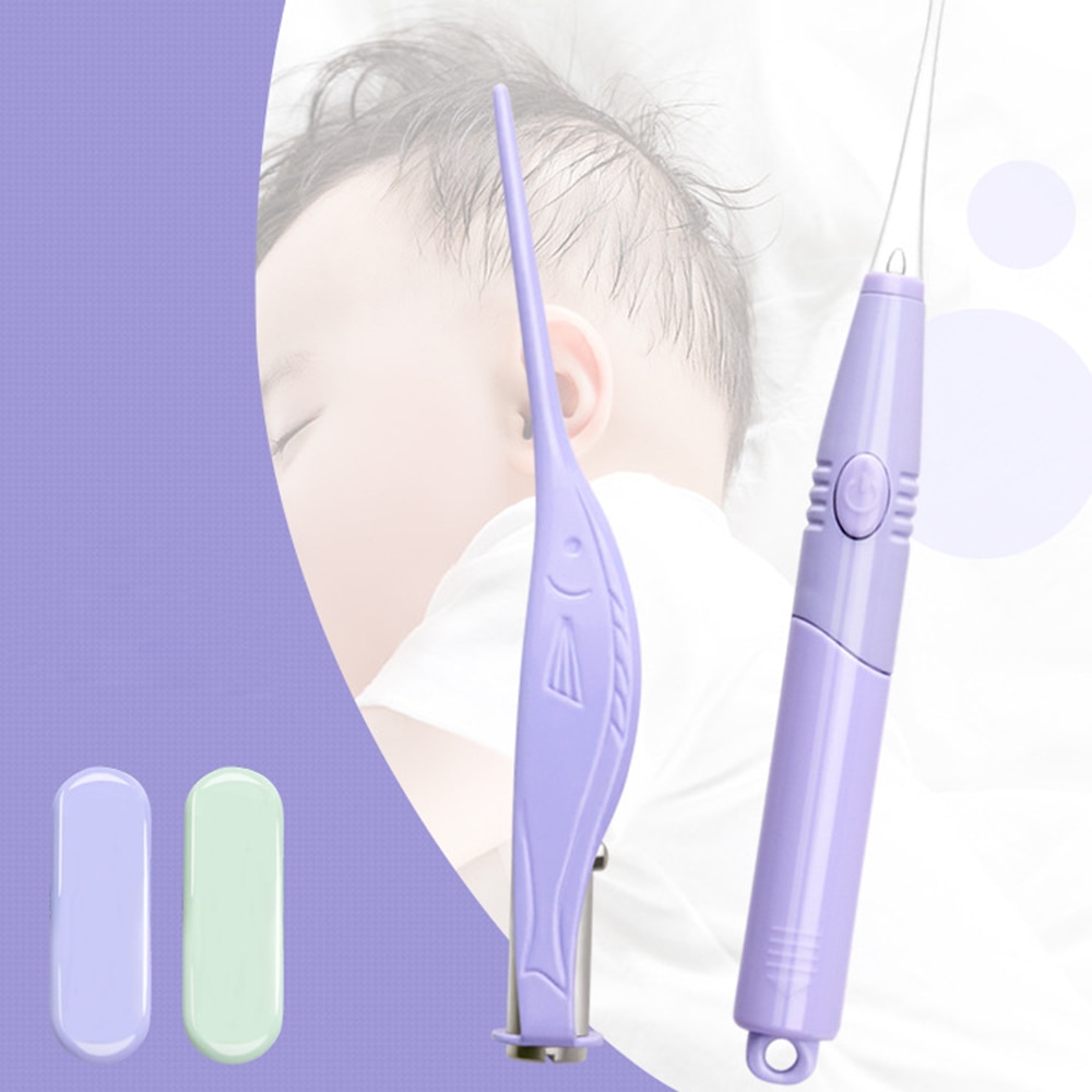 Baby Oor Lepel Graver Scoop Oor Spuit Ear Wax Removal Tool Met Led Licht Oor Pick Cleaner Kit Pincet Picker