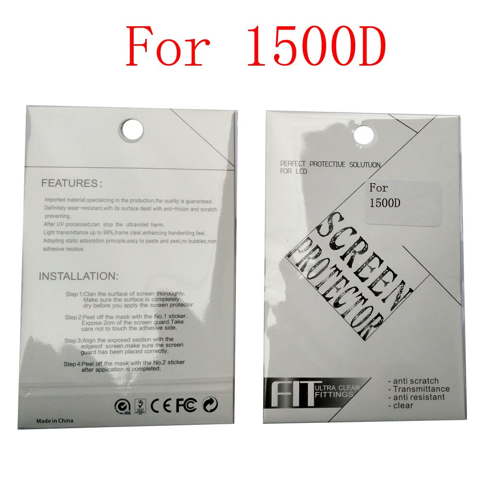 20 stk myk kameraskjermbeskyttelsesfilm for canon 100d 500d 650d 700d 750d 760d 800d 1100d 1300d 1500d 3000d 4000d: 1500d