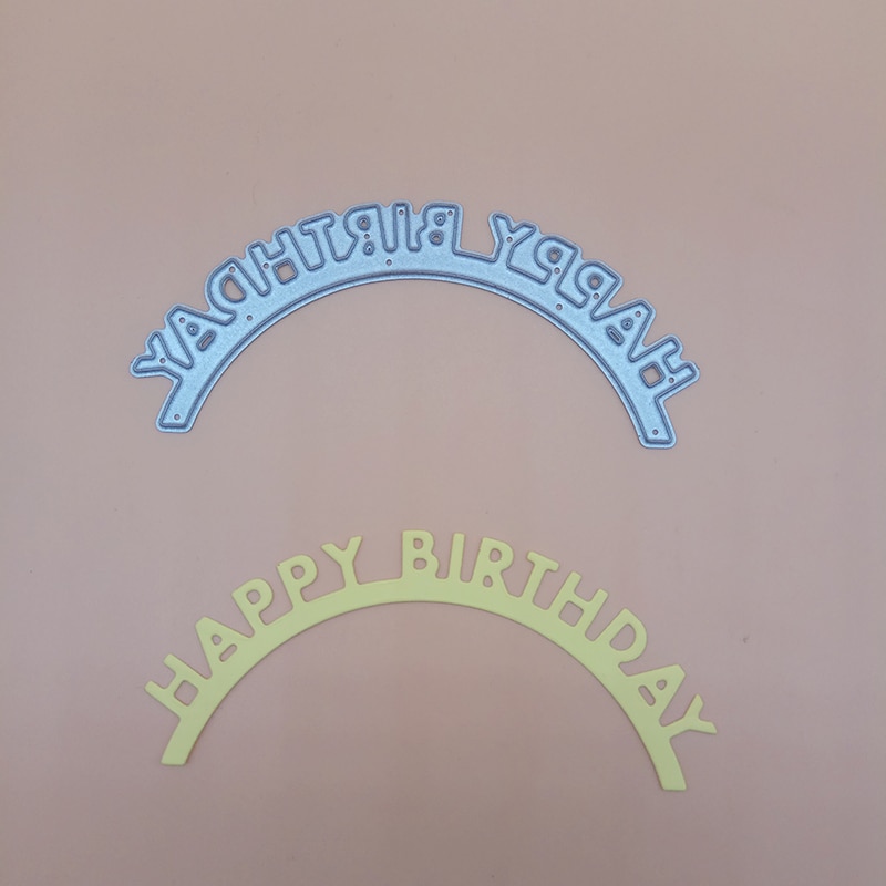 Gelukkige Verjaardag Woord Sentiment Stansmessen Punch Scrapbooking Sterft Metalen Embossing sterven voor Card Making