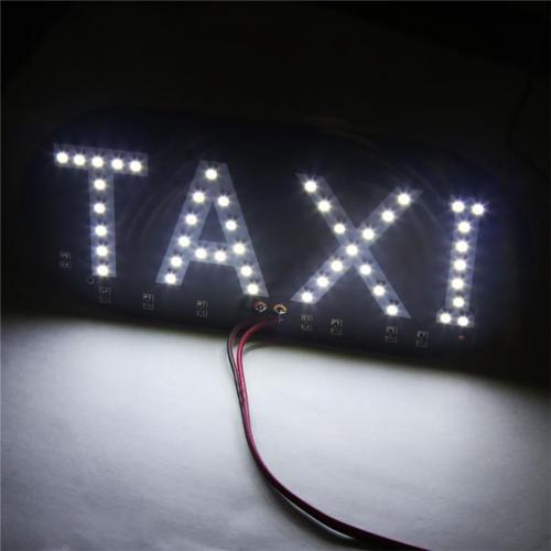 Universele Taxi Voorruit Voorruit Sign Led Licht Auto Hoge Helderheid Lamp Universele Auto Styling Accessoires Interieur: WHITE