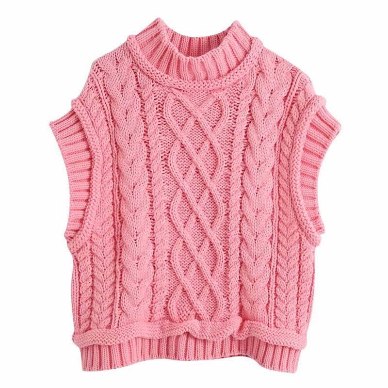 Fandy lokar søde o-hals sweatere kvinder criss cross sweater kvinder ærmeløse pullover sweatre kvindelige damer dvs.: S