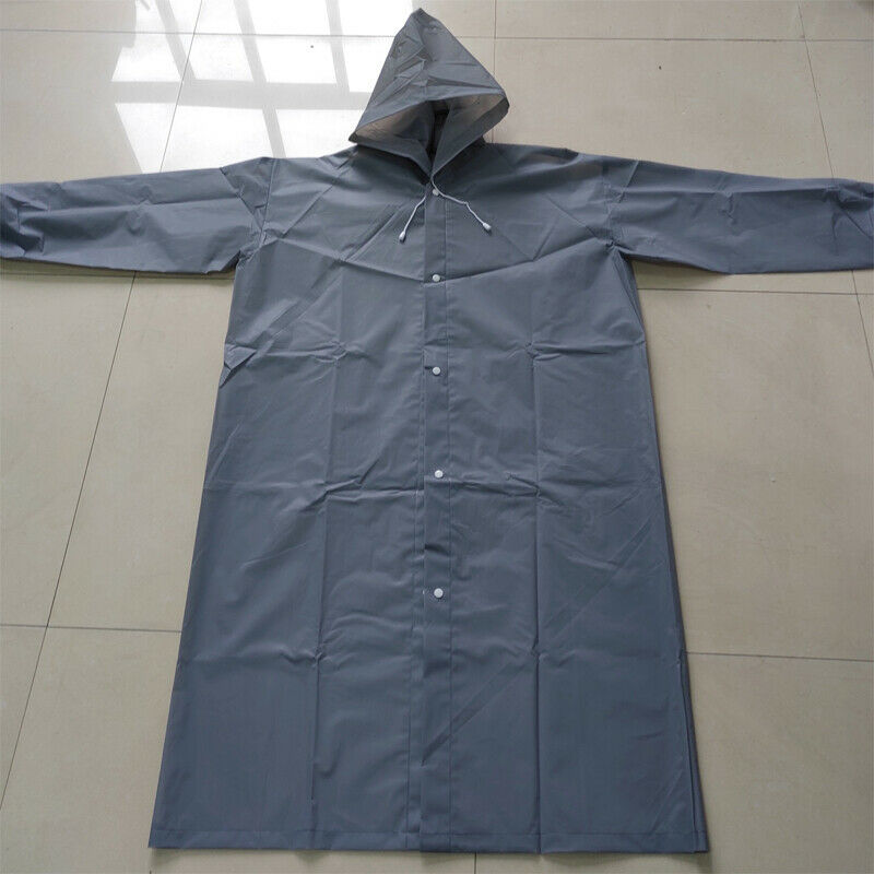 Longue veste de pluie transparente imperméable avec capuche