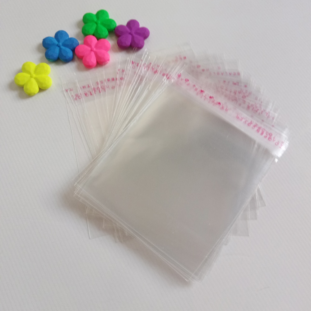 1000 sztuk Opp Bag samoprzylepne przezroczyste torby dla kobiet/tkaniny/prezent/woreczki na biżuterię małe plastikowe torby wyświetlacz torba do pakowania