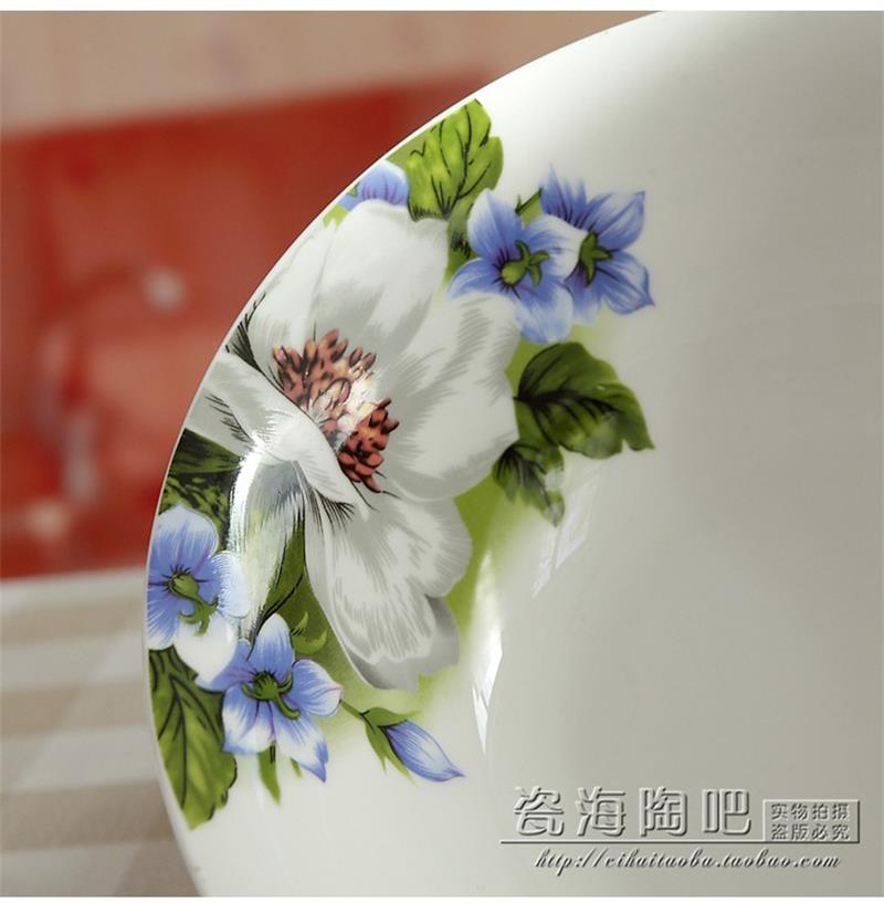 9 inch, bone china dinner serving tray, floral wedding decorative plates, ceramic soup plate, porcelain servies buffet dishes