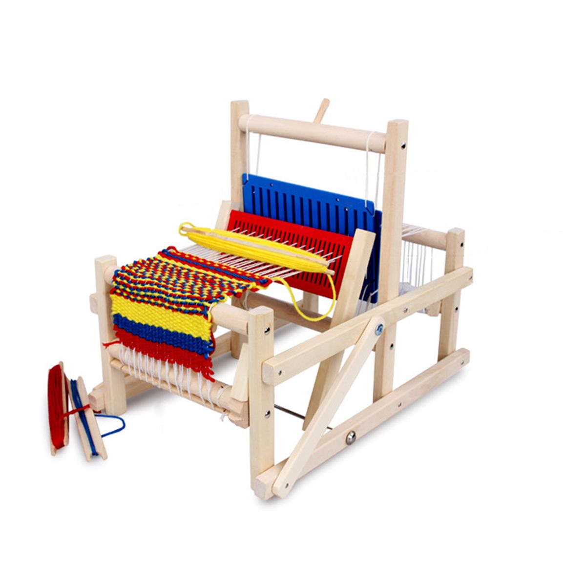 Houten Traditionele Weefgetouw Kinderen Speelgoed Ambachtelijke Educatief Houten Weven Frame Breien Machine