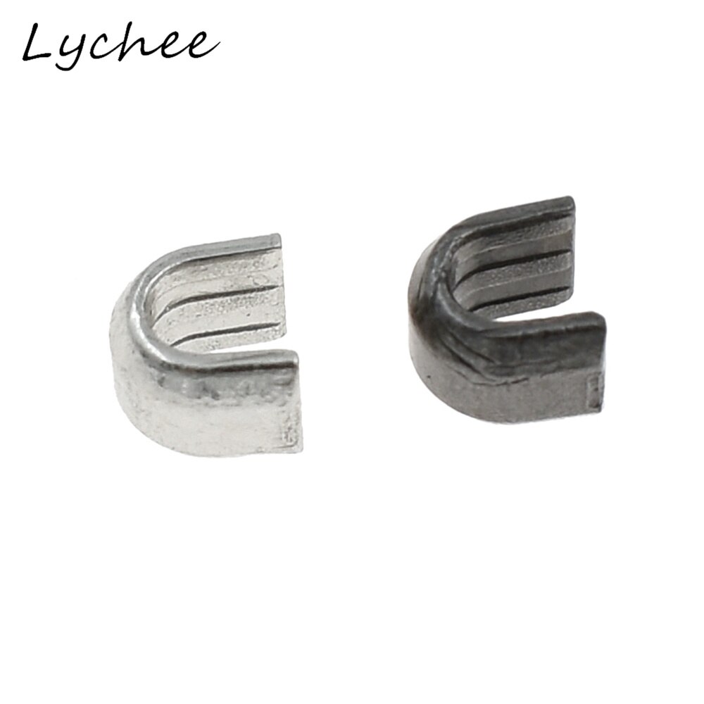 Lychee 150 Pcs 5 # U Vormige Metalen Rits Up Stopper Diy Naaien Craft Kleding Broek Rits Accessoires