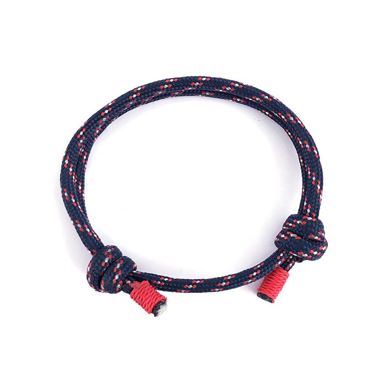 Tobillera para verano para hombres y mujeres, pulsera deportiva de supervivencia de cuerda de , trenzada, colorida, con envoltura de la suerte: Colorful-Blue
