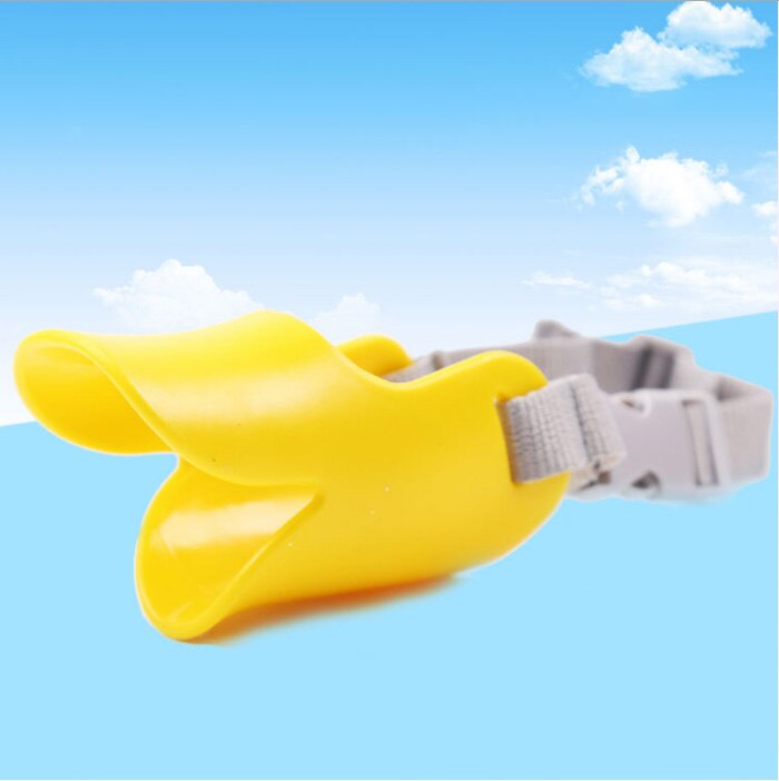 Hondenmuilkorf siliconen schattige eendenmondmasker snuit blaf bijtstop kleine hond anti-bijt maskers voor hondenproducten huisdieraccessoires: Grijs / M