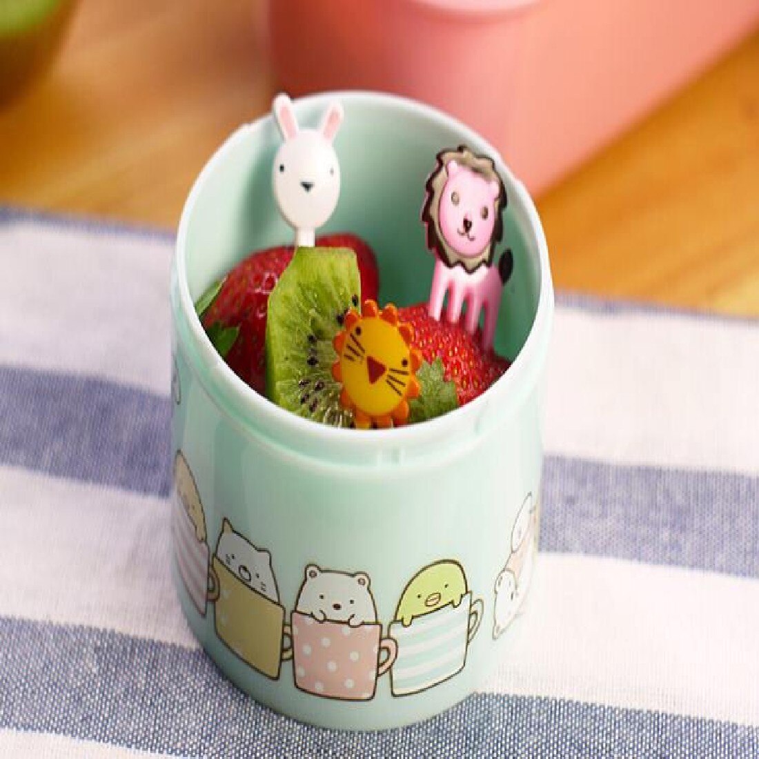 10 Pcs Cartoon Dier Fruit Picks Vorken Home Party Accessoire Decor Tool