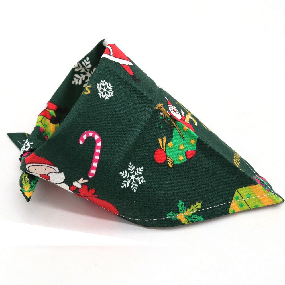 Slakkenhuis huisdier kat hond bandana slabbetjes kerst bedrukte sjaal halsband huisdier halsdoek kat puppy speeksel handdoek honden driehoekige handdoek