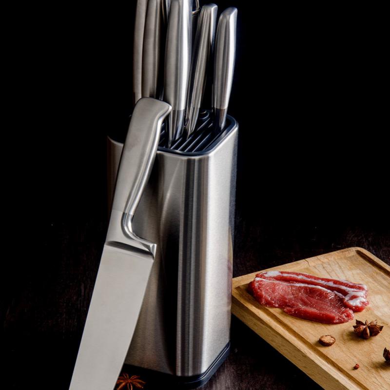 Kinfe Halter 8 "Edelstahl Messer Storage Box Halter Küche Utensil Rack Block Organizer Küche Messer Blöcke Zubehör