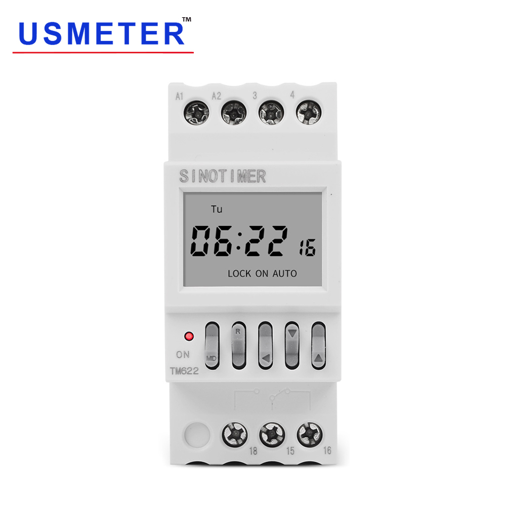 220V 16A 1 Second Interval Big LCD Display Programmable Timer Switch Digital Time Relay Electronic Timer Clock 16 OFF 16 ON