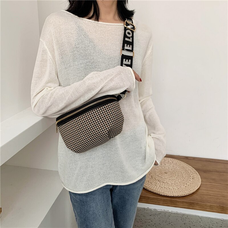 Frauen Gestreifte Taille Tasche fanny Pack PU Leder Schulter Crossbody Brust Taschen Weibliche Gürtel Tasche Banane Hüfte geldbörse