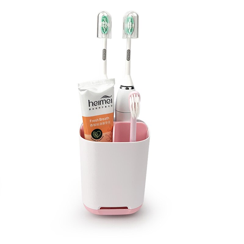 5 En 1 cepillo de dientes pasta de dientes funda, soporte brocha de maquillaje de afeitar soporte de cepillo de dientes eléctrico caja de almacenamiento para baño organizador soporte