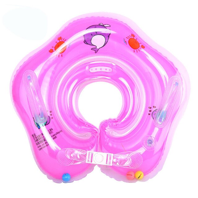 Flotador de cuello de anillo para bebé, boya de vida gruesa para casa, entrenador inteligente, inflable, accesorios para bebés: Purple