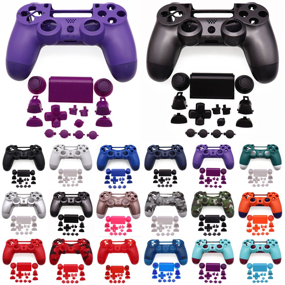 TingDong Full Plastic Hard Shell + Buttons Mod Kit For JDS JDM-050 055 For PS4 5.0 Controller Housing Cover Case