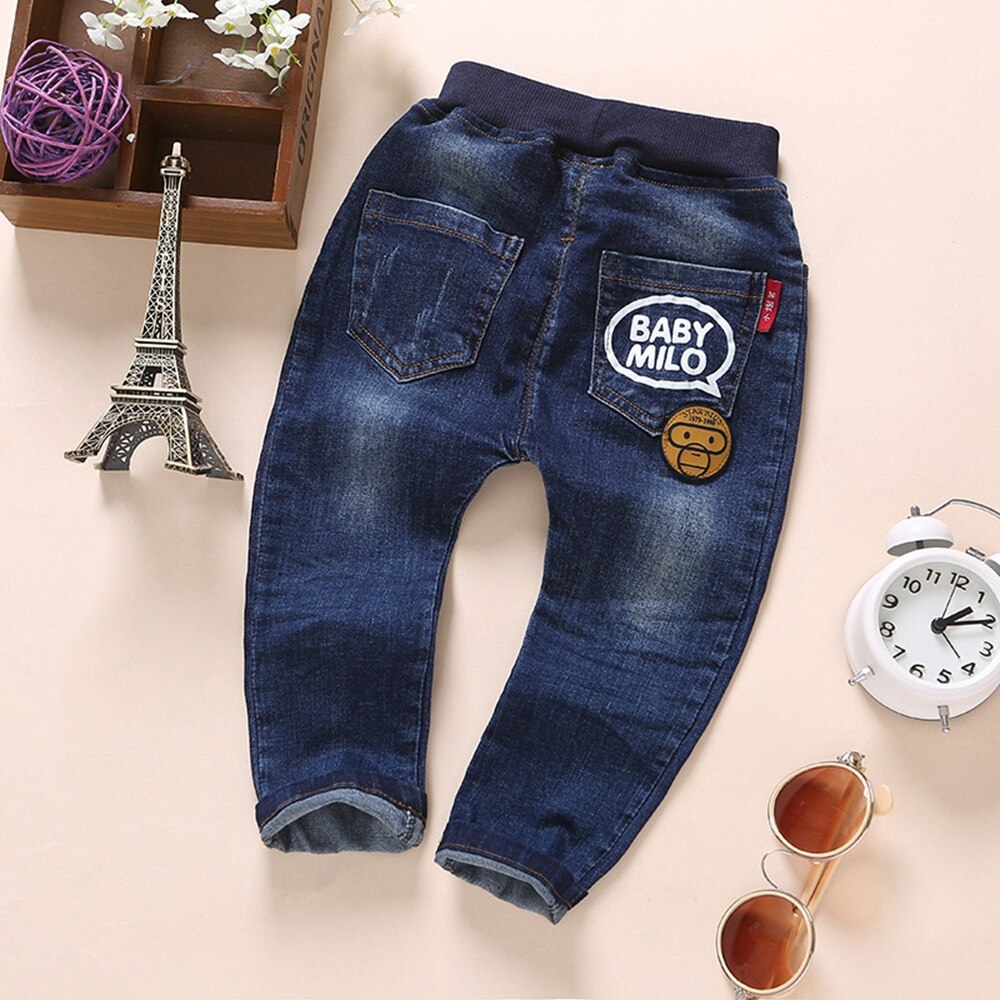 1-5t forårs baby jeans drenge piger jeans bukser søde bløde denim bukser småbørn bukser børn tøj babe tøj