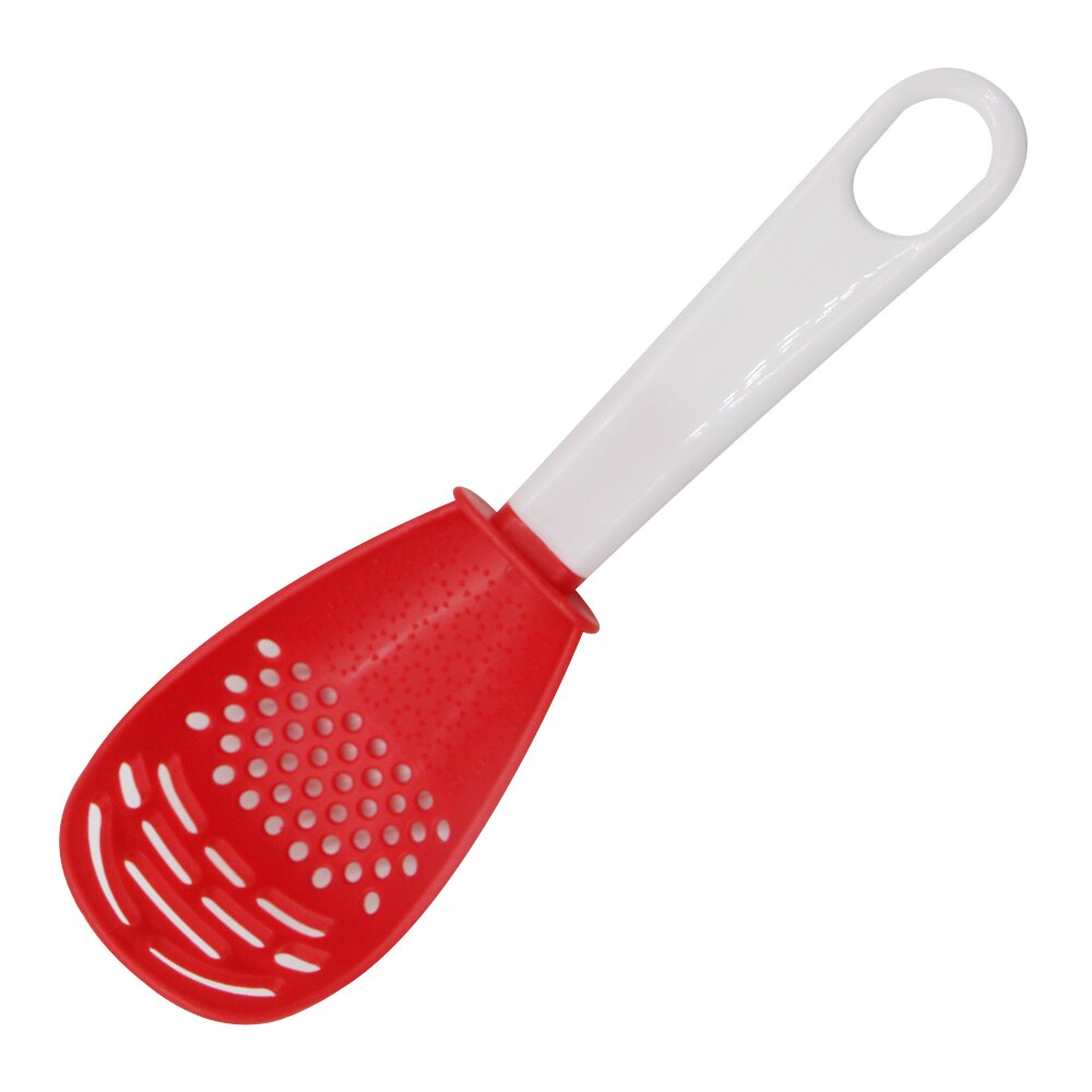 Silicone Spatula Non-stick Cooking Spoon Pot Cooking Shovel Cooking Tools Silicone Spatula Kitchen Utensils Cooking Spatula: Colander-Red