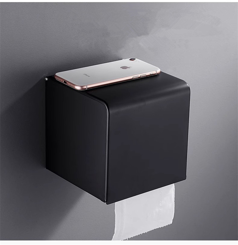 Tuqiu Black Paper Holder Aluminum Bathroom Paper Roll Holder Brief Tissue Holder Box Rack Toilet Paper Holder Tissue Boxes: green