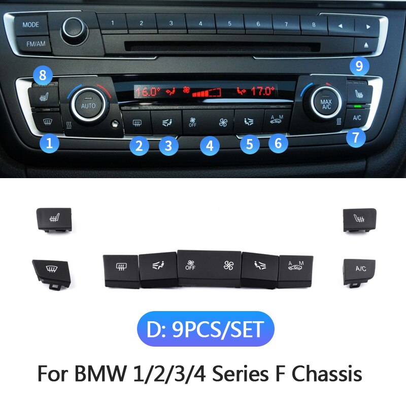 Instrumentbræt air condition ac knap nøglehætte reparationssæt til bmw 1 2 3 4 f serie  f20 f30 f35 f45 f46 f80: Model d