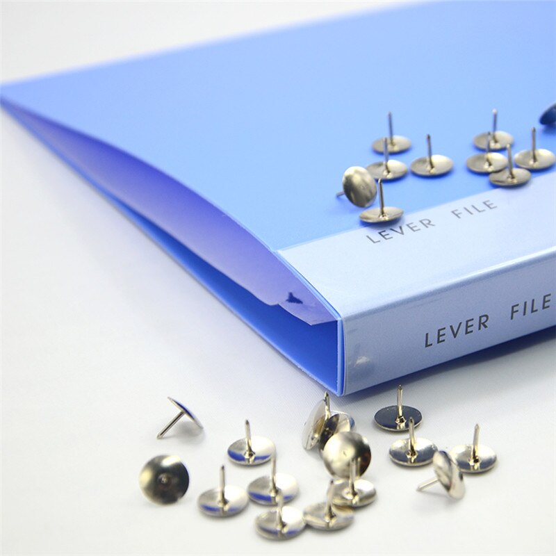 100 pcs/lot Silver Thumbtacks Drawing Pushpins Metal Map Tacks Cork Boards Pins Kawaii Stationery Pins Office School Supplies