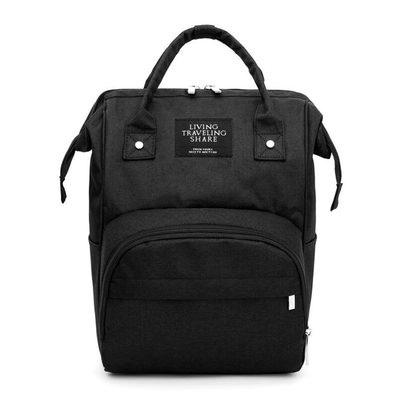 Backpack Knapsack Women Backpack Pure Color Teenager Backpack Female Bag Mochila Bagpack Shoulder Bag: black