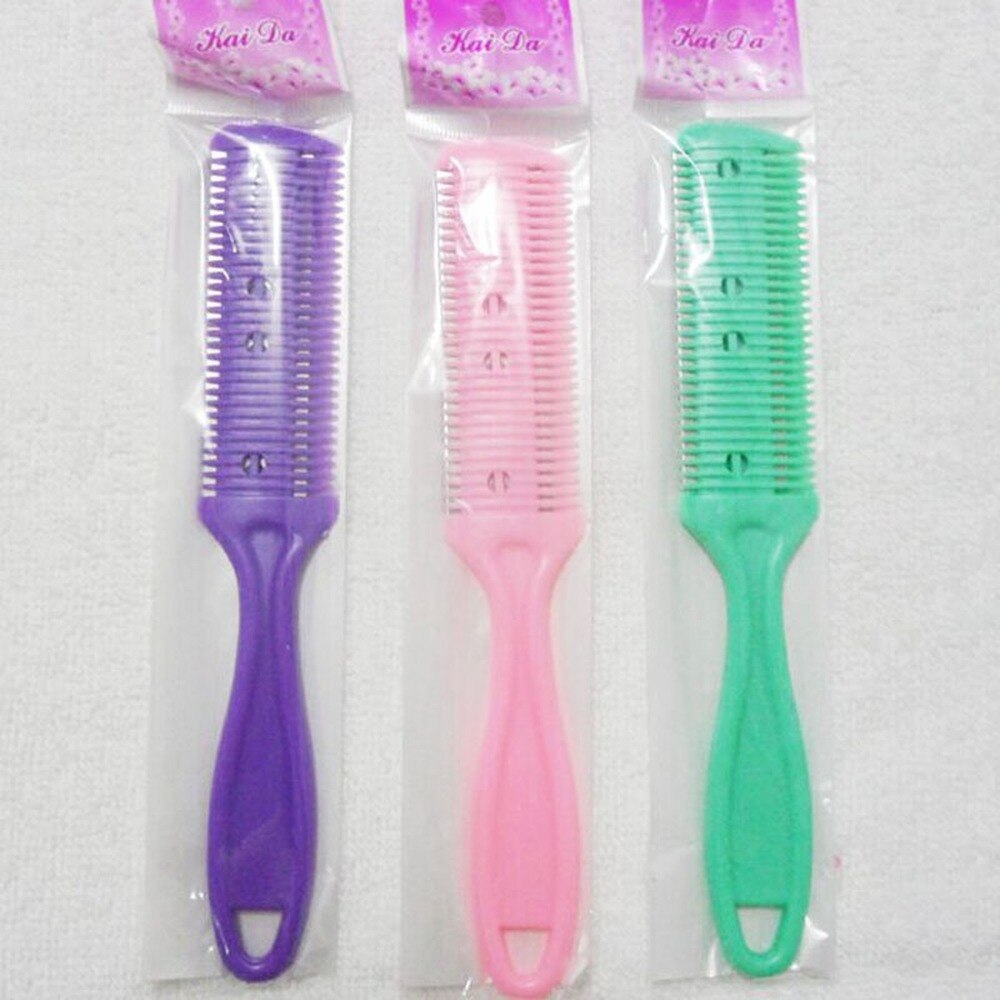 Peine para cortar el pelo con cuchillas de afeitar, cortador de pelo, herramienta de adelgazamiento, peluquero herramienta, herramientas de estilismo DIY para salón de pelo, 1 ud.
