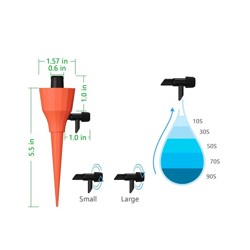 15 stk automatisk vanding selvvandende kunstvandingsdryppere plantevandingsdrypsystem med justerbar ventil til langsom frigivelse