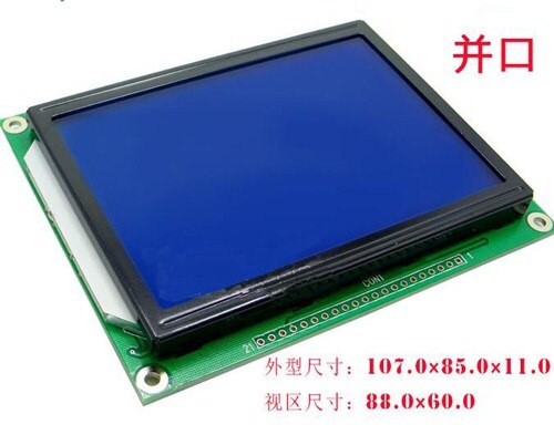 20Stift LCD12864G Große Größe Bildschirm Modul KS0108B KS0107 Regler Blau Hintergrundbeleuchtung parallel Schnittstelle