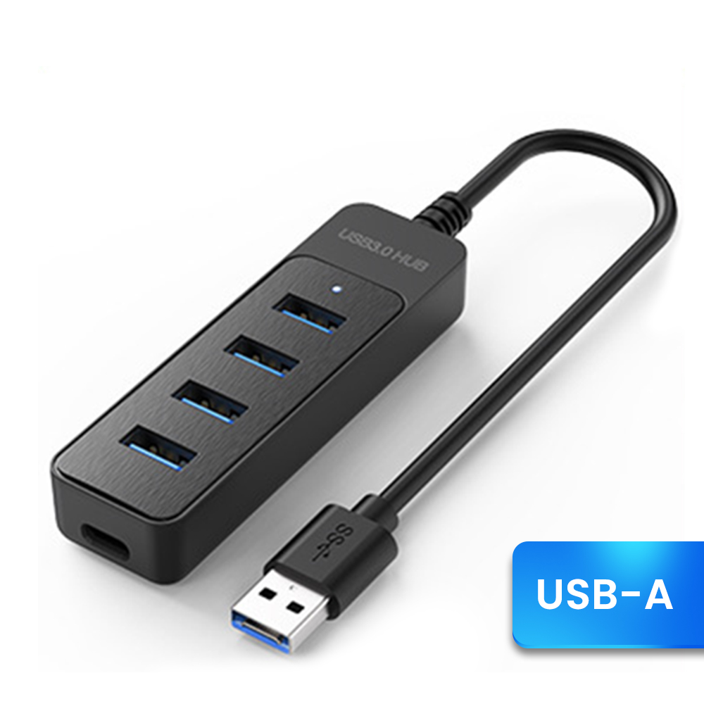 USB 3.0 Power Adapter 4 Port Multi USB Splitter Hub USB Hub 2.0 Type C HUB Multiple Expander High Speed For Laptops PC Computer: WHITE