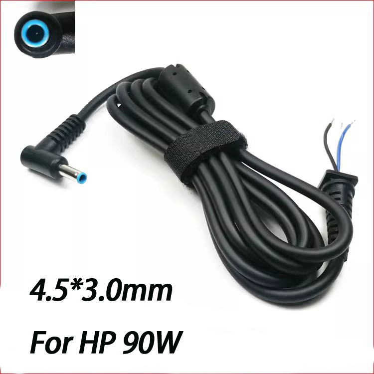 Dc4.5*3.0 mm-nastainen virtalähdeliitin johdolla/kaapelilla h  p 19.5v 10.3a 200w 230w 90w 180w kannettavan tietokoneen laturiin, 3- johtoiseen adapteriin: Punainen