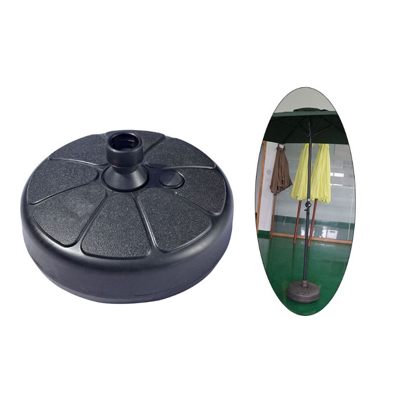 38cm Round Heavy Duty Patio Umbrella Base Holder Water Sand Fillable Sunshade Stand Outdoor Yard Garden Beach