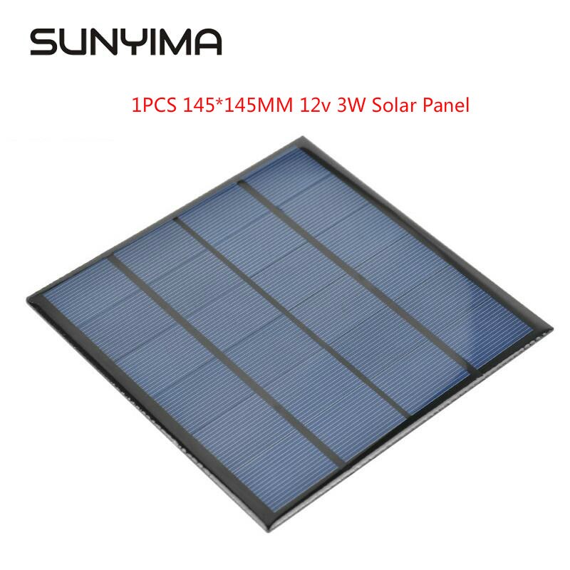 Sunyima 3W 12V Zonnepaneel China Flexibele Zonnecellen Diy Polysilicium Plaat Painel Solars Oplader Voor Telefoon Batterij power Bank