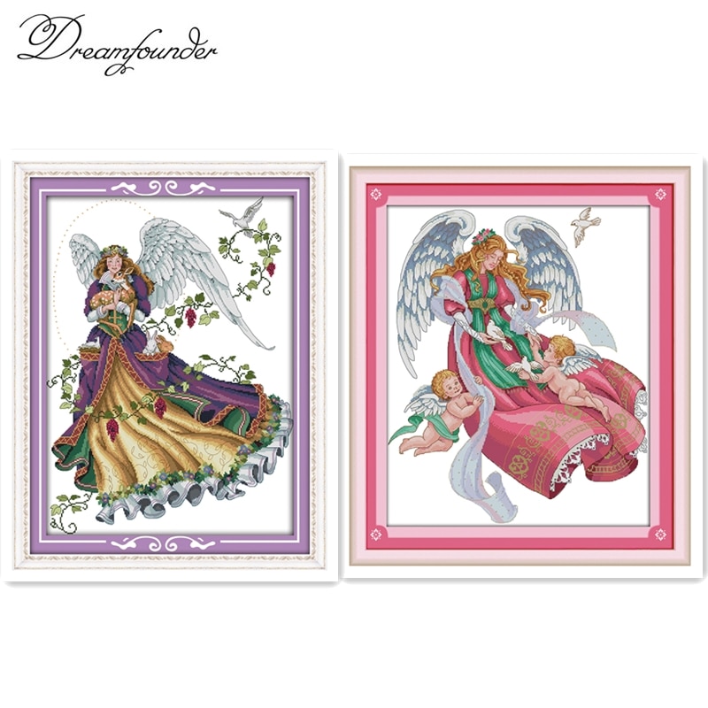 Angel 4 cross stitch kit aida 14ct 11ct count printed canvas stitches embroidery DIY handmade needlework