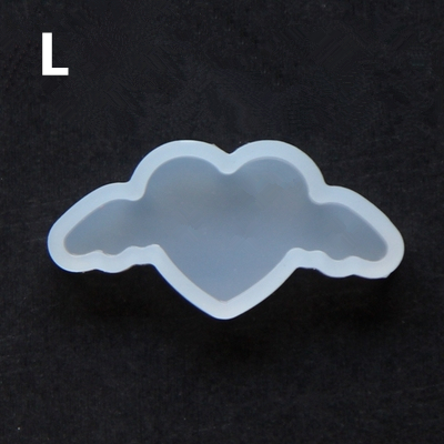 Vleermuis/engel hart/spook siliconen mal toverstaf kruis klei epoxyhars mal hanger mallen snoep chocolade cakevorm bakgereedschap: 010071