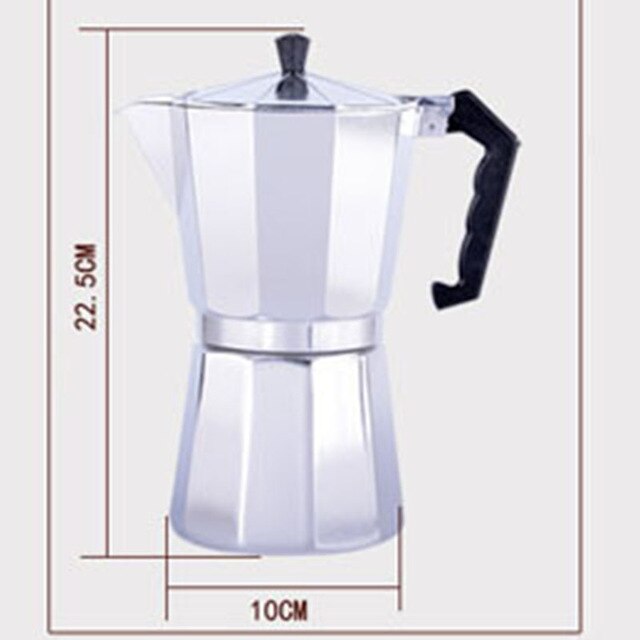 Yoholoo italialainen moka kahvipannu mokka liesi espresso kahvi kahvila perkolaattori cezve geysir latte kahvinkeitin: 450ml