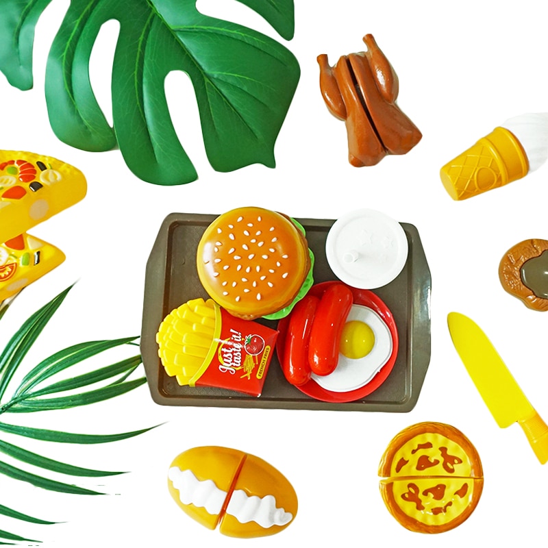 10 PCS Pretend Play Plastic Voedsel Speelgoed Snijden Fruit Groente Voedsel Pretend Play Kinderen Voor Kinderen