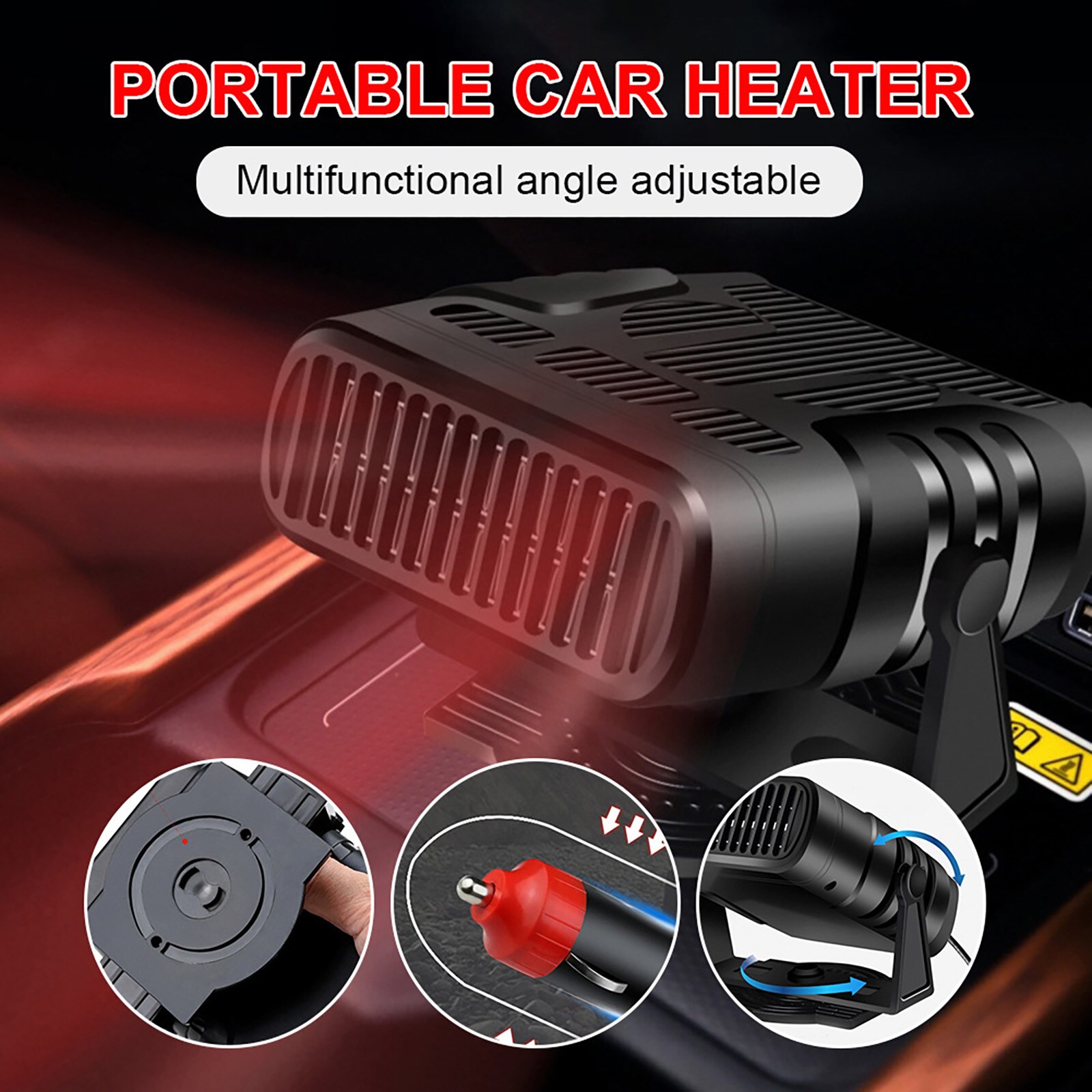 12V/24V Draagbare Auto Heaterautonomous Kachel Voorruit Voorruit Ontdooien Defogger Voorruitverluchting Elektrische Droger Carheating Fan