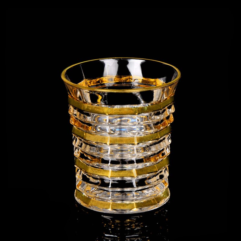 Ouderwetse Whisky Glas Trace Golden Crystal Drinkglazen Chivas Wijn Cup Bar Vasos De Cristal Verre Een Vin Vidro tumbler