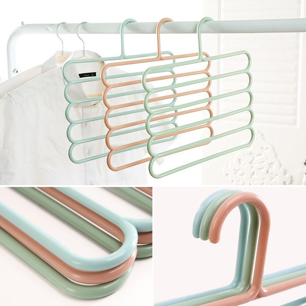 1 Pc Broek Hangers Houders Multifunctionele Broek Hanger Magazijnstelling Kleerhanger Tie Sjaals Riem Handdoek Antislip Magic hanger