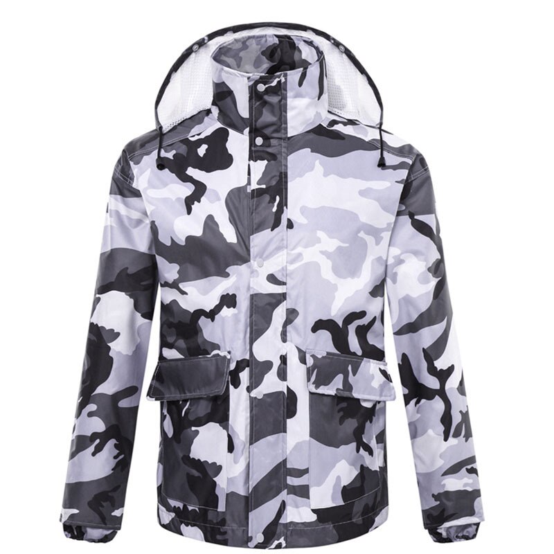 Männer Motorrad Rennen Regenmantel Jacke & ampPants reiten Wandern Wandern Klettern Golf Runing Fahrrad Regen mäntel Kleidung: grau Tarnung / xl