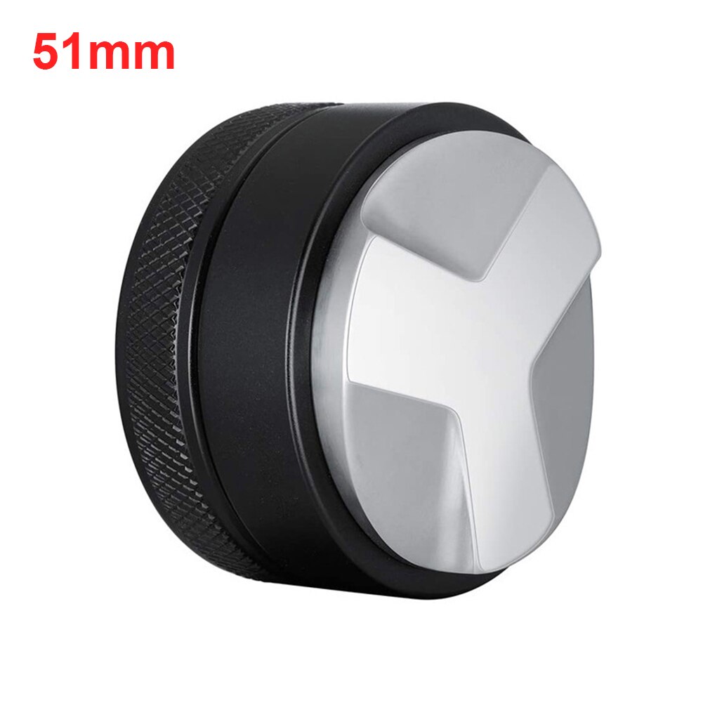 Kahvinjakelija mylly säädettävä peukalointipuristin tasoitus kaksipäätä barista mini ruostumattomasta teräksestä työkalut 51/53/5mm: 51mm
