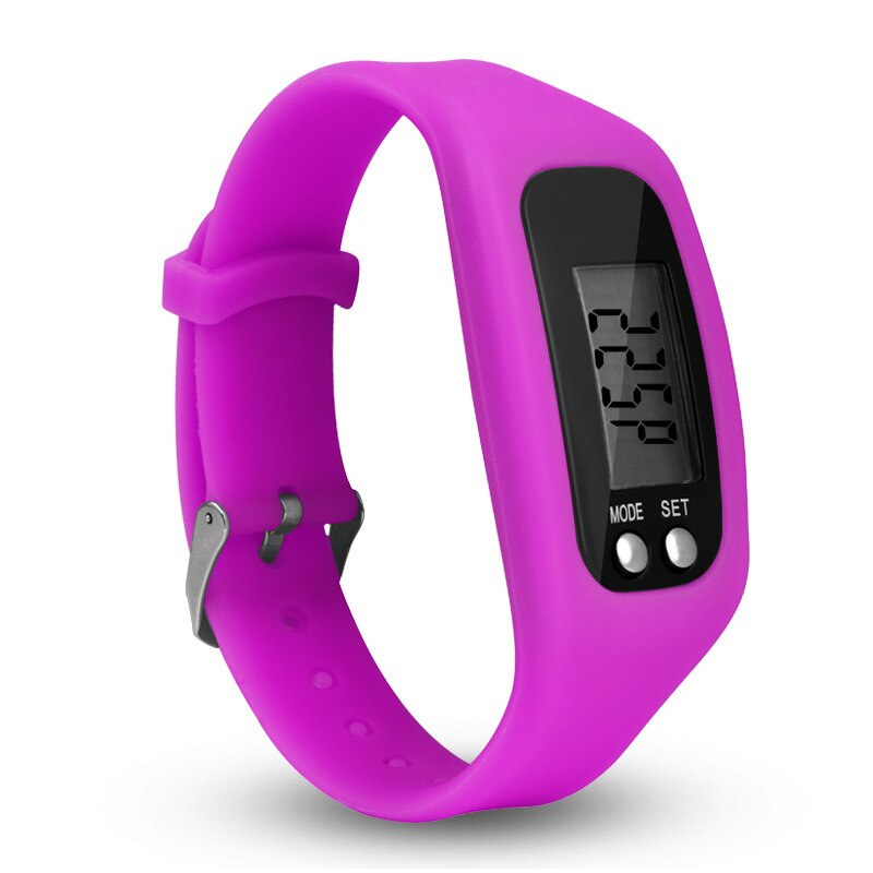 Sports Pedometer Running Step Counter Walking Distance Calorie Counter Pedometer Digital Tracker LCD Fitness Watch Bracelet: J