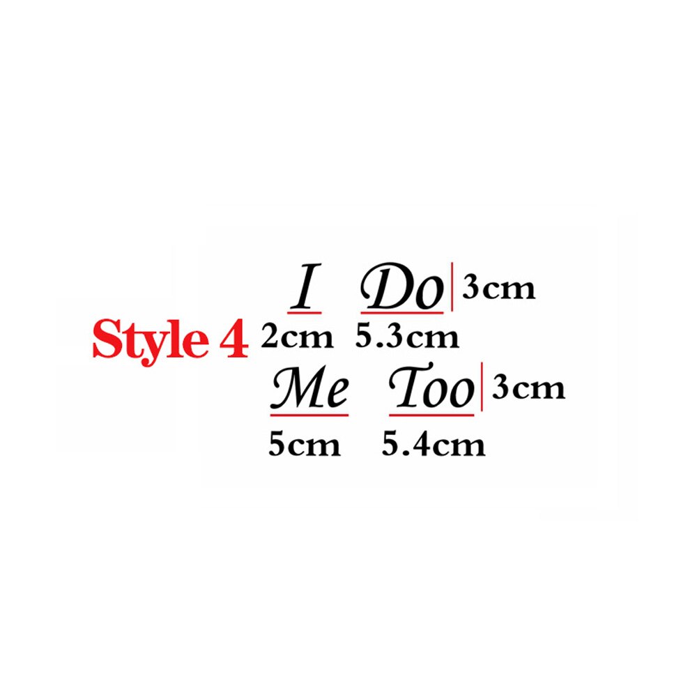 I Do/Me Too Stickers For Shoes Wedding Shoes Sticker Marriage Accessories Bride Groom Vinyl Wedding Stickers Novelty Shoe: Style 4